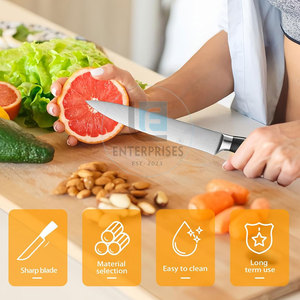 Couteaux de chef les plus vendus en stock, en acier inoxydable et manche en bois, durables, écologiques, fabriqués au Pakistan, faible MOQ - Product Image 3