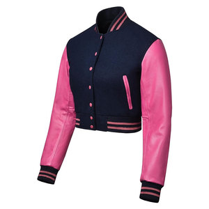 Varsity <b>Jacket</b> Women Premium Quality <b>Leather</b> and Wool Baseball Letterman <b>Jacket</b> for Womens <b>Long</b> Sleeve Stylish Classic Outerwear - Product Image 2
