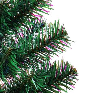 8 ft verde PVC albero di natale artificiale con punte iridescenti - Product Image 4