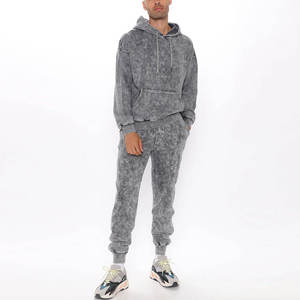 Chándal con efecto acid wash para hombre, el mejor precio, ropa deportiva transpirable para correr, chándal con efecto acid wash para hombre con MOQ bajo - Product Image 1