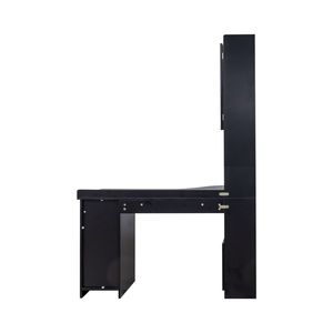 Modern Style L-Shaped Corner Computer <b>Desk</b> Drawers Bookshelf Hutch Black Home Office Study <b>Desk</b> 2-in-1 Design for <b>Large</b> Working - Product Image 6