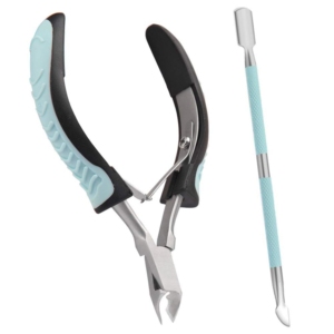 Harbor Industry – Kit professionnel de coupe-cuticules incurvés en acier inoxydable et repousse-cuticules pour manucure des ongles épais des doigts et des orteils - Product Image 1