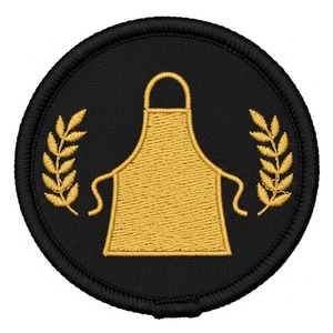 Écusson brodé personnalisé pour insignes maçonniques, écusson de tablier maçonnique en fil d'or, badge couronne de laurier, logo de blazer uniforme maçonnique - Product Image 1