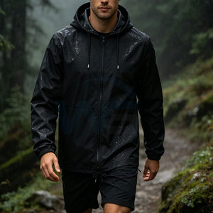 Waterproof <b>Rain</b> <b>Coat</b> With Hood Lightweight Wind Resistant Jacket Comfortable Outdoor Wear For Travel Work And Casual Daily Use - Product Image 3