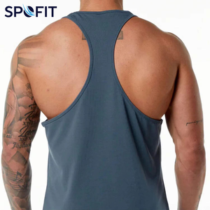 Custom <b>Mens</b> <b>Stringer</b> Gym Tank Top Quick Dry Fitness Workout <b>Vest</b> Sleeveless Bodybuilding Training Singlet OEM Private Label - Product Image 6
