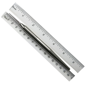 Curette dentaire et curette pour implant antérieur |   Outil parodontal à une extrémité en acier inoxydable avec manche en métal - Product Image 2