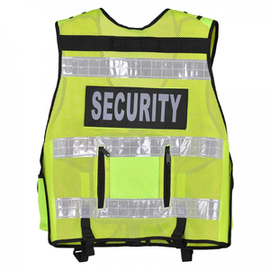 Gilet de sécurité haute visibilité respirant certifié CE/UE, réfléchissant, en polyester, unisexe, vêtements de travail, plusieurs poches, fermeture éclair sur le devant - Product Image 4