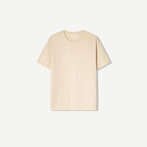 Camisetas de hombre de algodón 100% color beige piel, corte ajustado, con logo personalizado, tacto suave, básicas, informales, ligeras, proveedor mayorista. - Product Image 5