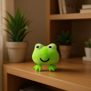 ILAN Rana Decorativa in Peluche 5x7cm Ornamento per Decorazione Casa - Product Image 2