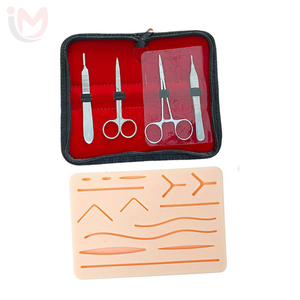 Kit de suture en acier inoxydable avec coussin d'entraînement pour la formation des étudiants, ensemble d'instruments chirurgicaux - Product Image 1