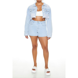 กางเกงขาสั้นผ้าแคนวาสผู้หญิงทันสมัย ซิปหน้า เอวกลาง ใส่สบายช่วงฤดูร้อน แห้งเร็ว เป็นมิตรกับสิ่งแวดล้อม - Product Image 6