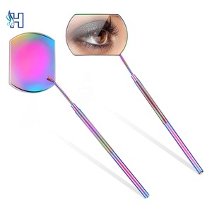 Espejo de Maquillaje de Escritorio Iluminado Extra Grande para Extensiones de Pestañas con Espejo Redondo Desmontable de Acero Inoxidable para Extensiones de Pestañas - Product Image 3