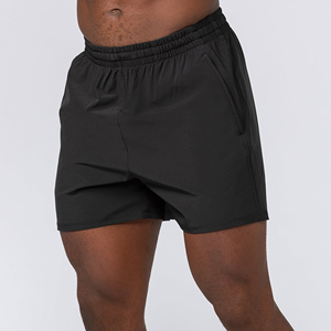 Shorts de sport décontractés écologiques pour hommes, en polyester et élasthanne, séchage rapide, respirants, coupe-vent, taille élastique, coupe ample - Product Image 2