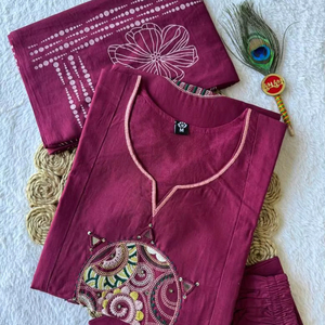 Designer Women Pure Mul Cotton With Hand Block Print Latest Designer Kurti with Pakistani-Style Salwar Kameez Ethnic Suit - Product Image 1