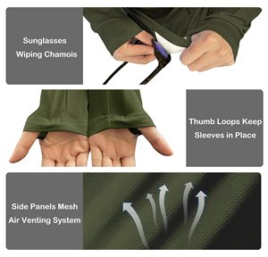 Sudadera de pesca con diseño personalizado, protección solar, manga larga, para hombre, de secado rápido, a precio económico. - Product Image 4