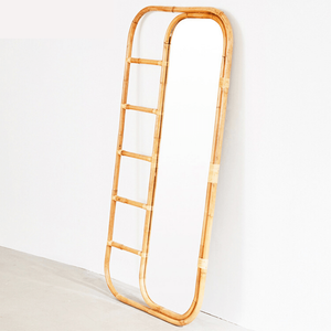 Factory Price Home Decor Art Wall <b>Leaning</b> <b>Mirror</b> With Towel Rack Handmade Natural Rattan <b>Full</b> <b>Length</b> Stand Pose <b>Mirrors</b> - Product Image 6
