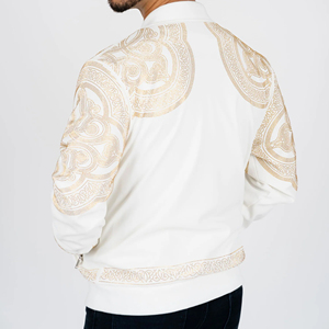Men's One-Piece Standard <b>Fleece</b>-<b>Lined</b> Bomber <b>Jacket</b> OEM Service Customized Stand Collar Front Logo Casual Winter Fast Shipments - Product Image 3