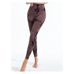 Seamless Tie Dye Yoga Leggings Women High Waist Gym <b>Tights</b> Squat Proof Push Up Fitness Running Sports Pants Custom Wholesale. - Product Image 2