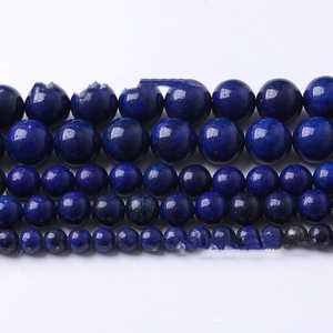 Cuentas Sueltas Redondas de Lapislázuli Azul de 10 mm, Accesorios Semielaborados para Bisutería DIY de Abbott - Product Image 3