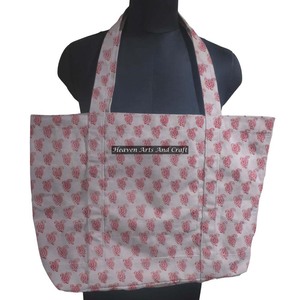 Bolsa de lona de gran capacidad de algodón 100%, diseño de bloque de Color grueso, logotipo personalizable, bolsa de compras de moda - Product Image 1