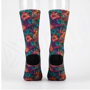 Floral Crew <b>Socks</b> Digital Printing Breathable Spandex <b>Polyester</b> Adult Summer Casual <b>Socks</b> - Product Image 2