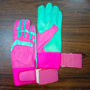 Gants de frappeur de baseball en cuir de vachette robuste, durables, ambidextres, avec fermeture auto-agrippante, écologiques et respirants - Product Image 5