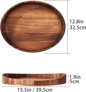 Bandeja de servir de madera ligera y ecológica con bordes lisos para un transporte seguro y fácil durante el servicio. - Product Image 4