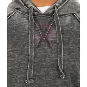 Sudadera con Capucha de Mezclilla 100% Algodón, Corte Regular, Estilo Vintage, con Logotipo de Marca Personalizado, Diseño Casual para Hombre, Otoño - Product Image 3