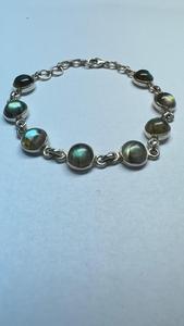 Pulsera Ajustable de Plata de Ley 925 con Piedras Preciosas, Cadena y Eslabones, Joyería Hecha a Mano, Regalos Elegantes para Mujer, Gemas Gigli Rigli - Product Image 3