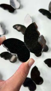 Farfalla 3D in Cristallo Green <span class=keywords><strong>Goldstone</strong></span> Intagliata a Mano, Imitazione Antica, Regalo di Nozze Feng Shui, Decorazione per la Casa, Vendita all'Ingrosso - Product Image 3