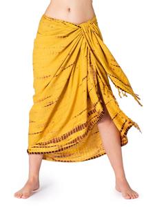Wholesale Boho Animal Print Cotton Beachwear Summer Beach <b>Bikini</b> Cover-up Wrap <b>Sarong</b> Towel Ruffled Neckline Tassels Mandala 1 - Product Image 6