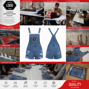 Combinaison en jean sans coutures taille haute, salopette courte sans manches pour femme, longueur genou, idéale pour le printemps – Nouveauté très prisée - Product Image 3