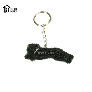 Magnifique porte-clés et anneau porte-clés faits à la main, motif grenouille rouge et noire, ornés de perles de rocaille, durables - Product Image 5