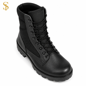 Bottes d'escalade SUPER FORCE pour l'extérieur, antidérapantes, résistantes à l'usure, en cuir/daim, tissu Oxford, fermeture éclair, lacets, pour hommes - Product Image 2