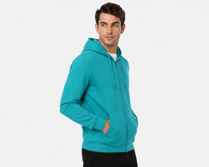 Casual mens hooded zip top delivering modern comfort breathable softness and stylish versatility for everyday relaxed fashion - Product Image 2