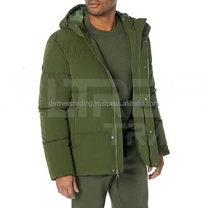 Chaqueta acolchada a prueba de viento con cuello con capucha y bordado, mejor calidad, precio al por mayor, nueva chaqueta de invierno informal de diseñador para hombre 2025 - Product Image 1