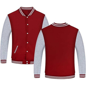Blouson universitaire classique pour homme 2025 OEM à col montant avec bandes, idéal pour l'hiver - Product Image 5