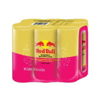 Boisson Énergisante RED BULLs au Goût Pomme Muscat, 250ml, en Canette ou Bouteille, au Ginseng, Carbonatée, Sans Sucre, Faible en Glucides, Enrichie en Vitamines