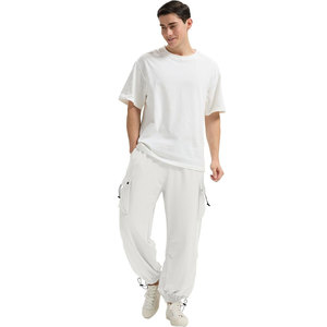 Pantalones de Tela de Poliéster Lisa de Calidad, Corte Regular, Secado Rápido, Transpirables, Ligeros, con Bolsillos Prácticos - Product Image 3