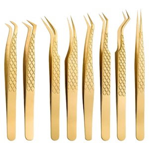 Pince à épiler en acier inoxydable avec logo personnalisé, pointe en fibre pour extensions de cils, antistatique, outil durable pour les cils - Product Image 6