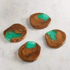 Sous-verres en résine de bois de qualité supérieure pour la protection des boissons chaudes à des fins promotionnelles - Product Image 6