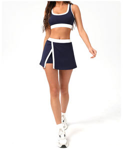 Sujetador Deportivo de Tenis para Mujer, Talla Grande, Cuello Redondo, Transpirable, Color en Contraste, para Yoga, Fitness, Gimnasio, Ejercicio, Ropa Deportiva - Product Image 2