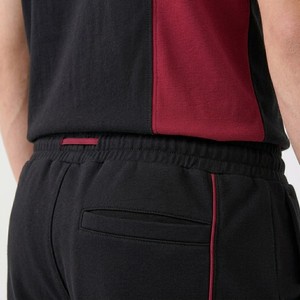 Wholesale Price Men’s Black Red Stripe Co Ord Set Performance <b>T</b> Shirt and <b>Track</b> Shorts Sporty Athletic Summer Gym Outfit - Product Image 3