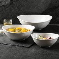 Nordischer Stil Umweltfreundliche Porzellan-Suppenschüssel 8/10/12 Zoll Bootförmige Salatschüssel für Restaurant & Haushalt