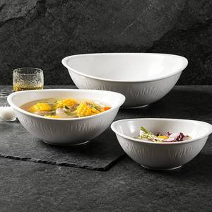 Tazón de Sopa de Cerámica Blanca Estilo Nórdico, Tazón Grande en Forma de Barco de 8/10/12 Pulgadas para Ensaladas, para Restaurante y Uso Doméstico - Product Image 3