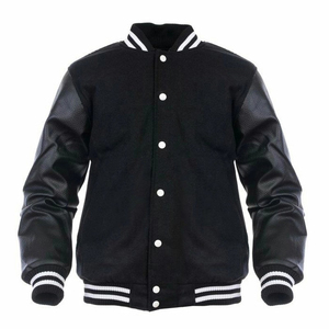 High Quality Wool Men's Letterman <b>Jacket</b> Custom Embroidery Plus Size Long Sleeves Front Logo Wholesale Breathable for <b>Winter</b> - Product Image 3