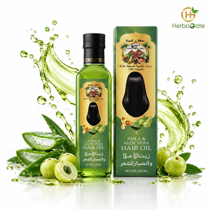 Aceite Capilar de Amla y Aloe Vera, Fórmula Botánica Nutritiva, Aceite Capilar Ligero, Cuidado del Cuero Cabelludo, Apariencia Suave del Cabello, OEM - Product Image 3