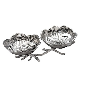 Bol décoratif élégant en forme de fleur 2 en 1, idéal pour servir aux invités et présenter en cadeau, article de décoration d'intérieur de luxe en provenance d'Inde - Product Image 3