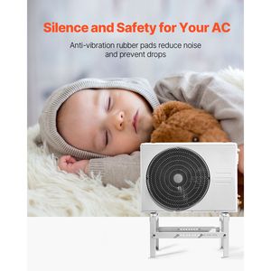 Mini Split sin Ductos, Aire Acondicionado de 9000-60000 BTU, Soporte Ajustable Antivibración, Soporte de Suelo, Bomba de Calor de 60000 BTU, Alta Resistencia - Product Image 5