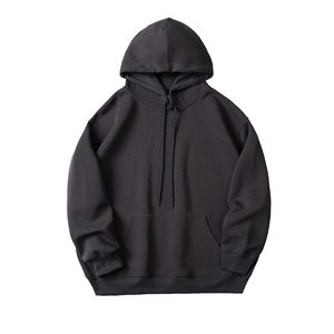 Pull-over pour homme de haute qualité, épais, en coton pur, col composite, long sweat à capuche en tissu polaire respirant et à séchage rapide pour l'hiver - Product Image 1